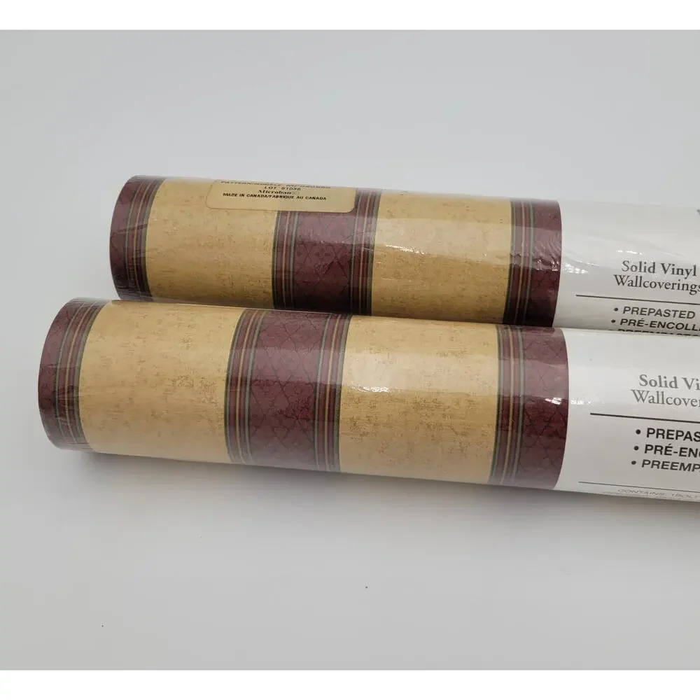 2 Rolls SUNWORTHY MP060695 Microban Stripes Vinyl Wallpaper 1 Bolt 56 Sq Ft